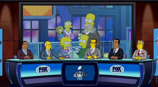 Los Simpsons aparecen en una transmisión de Fox Sports