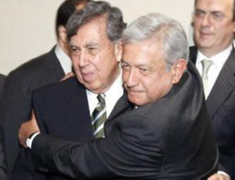 Cuauhtémoc Cárdenas y Andrés Manuel López Obrador.