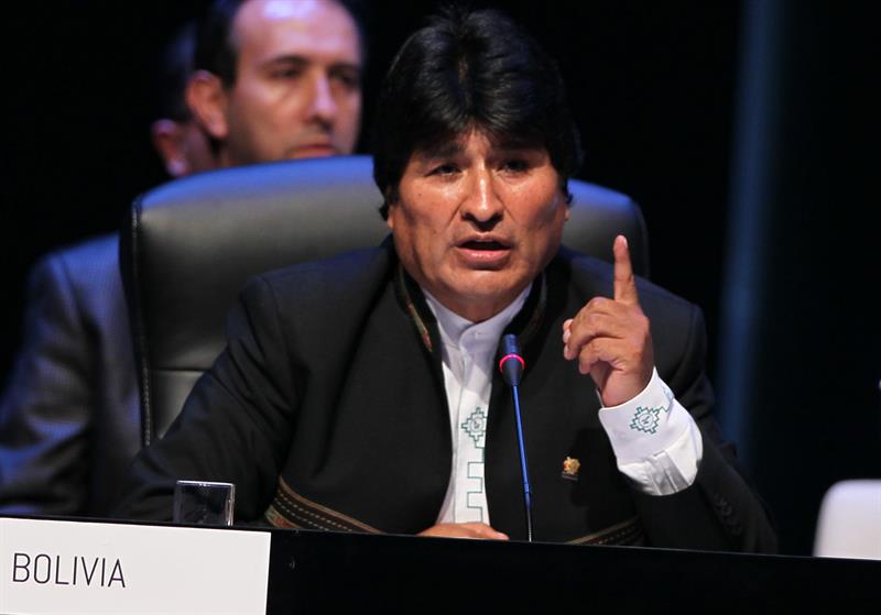 Evo Morales, presidente de Bolivia durante su participación en la cumbre de la Celac