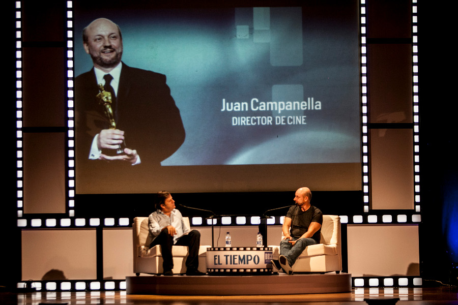 El argentino Juan Campanella durante la charla inaugural del Hay Festival en Cartagena.