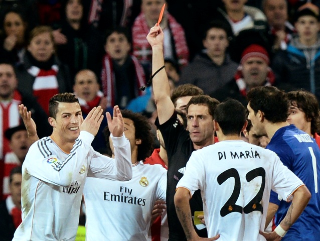 Cristiano Ronaldo fue expulsado ante el Athletic