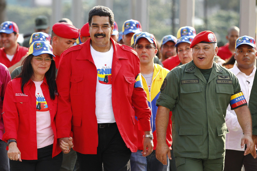 El presidente de Venezuela encabezó la marcha