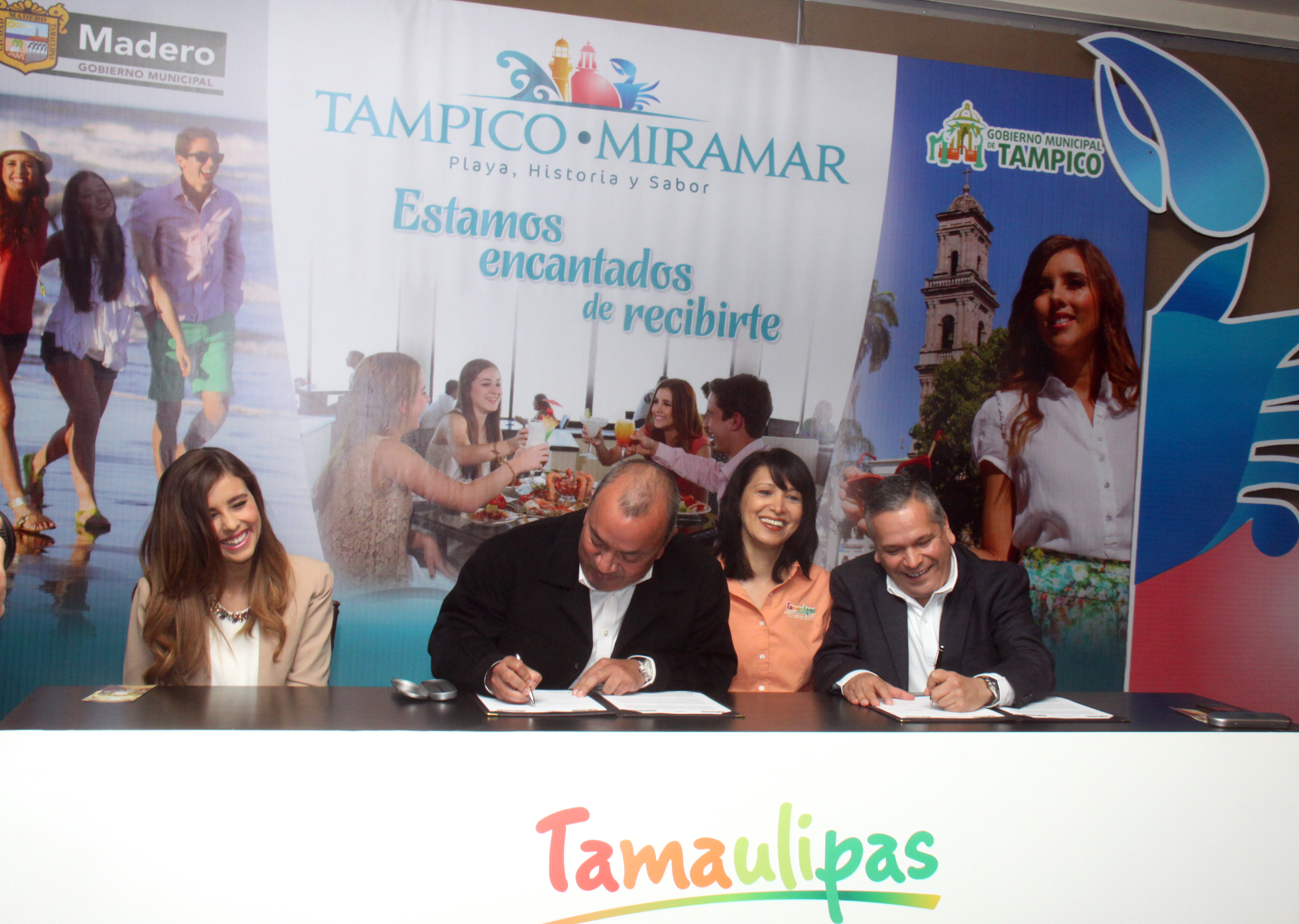 Alcaldes de Tampico y Madero firmaron convenio de colaboración.