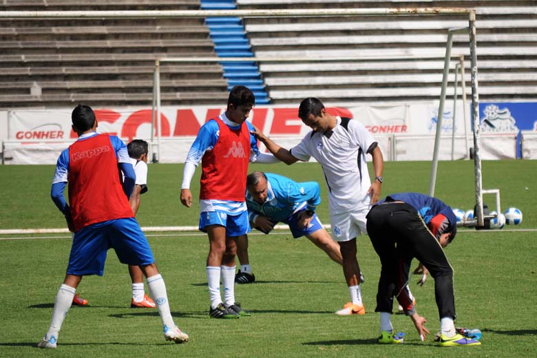 El Puebla de La Franja continúa con su preparación en el estadio Cuauhtémoc.