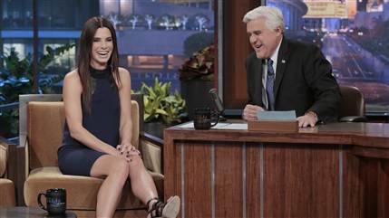 La actriz visitó el penúltimo programa de Jay Leno. 
