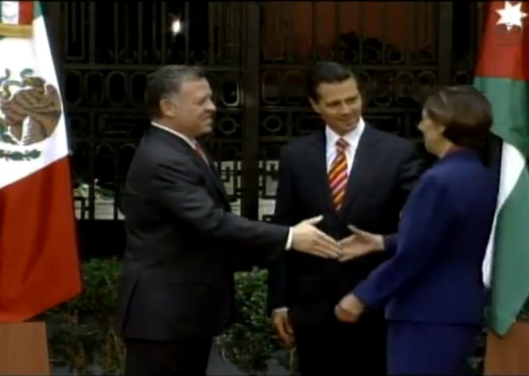 Recibe Peña Nieto al rey de Jordania