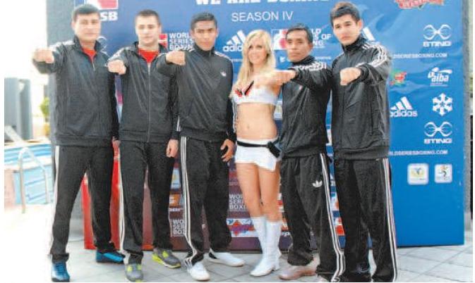 El equipo México Guerreros, que compite en la Serie Mundial de Boxeo