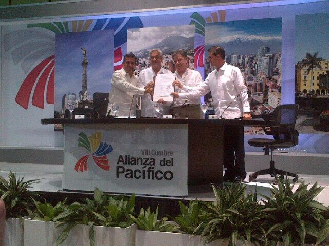 Durante la VIII Cumbre de la Alianza del Pacífico.
