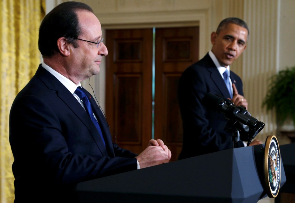 Barack Obama y Françoise Hollande