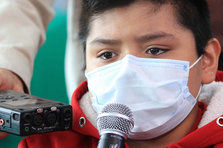 Brando Cruz, curado de cáncer por transplante de médula ósea.