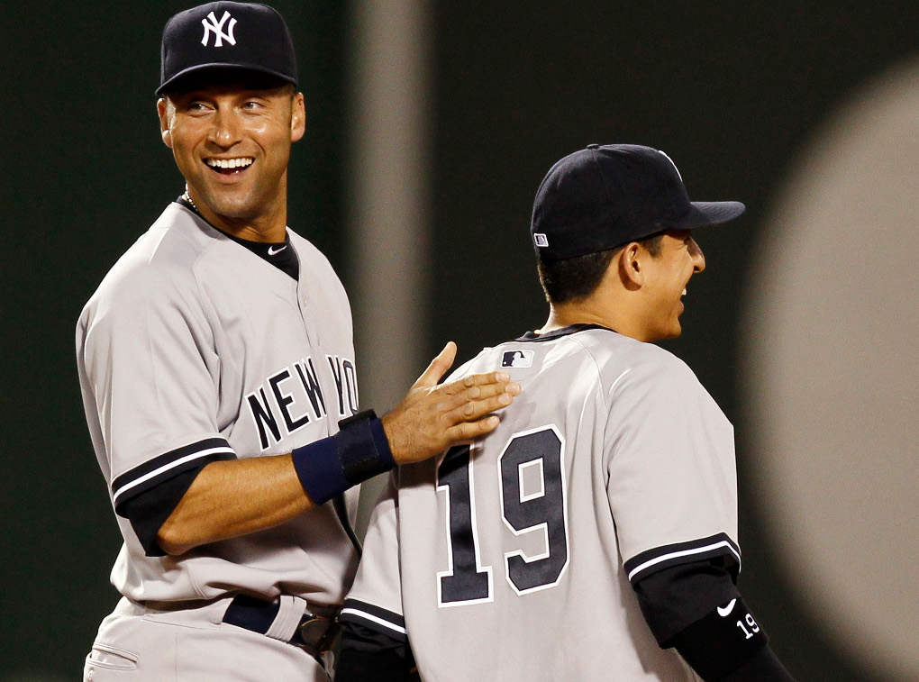 Derek Jeter y Ramiro Peña compartieron el diamante 