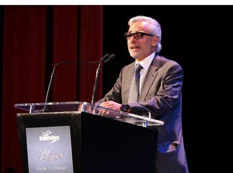El presidente del grupo nacido en Hidalgo durante su mensaje de ayer por el aniversario de la institución.