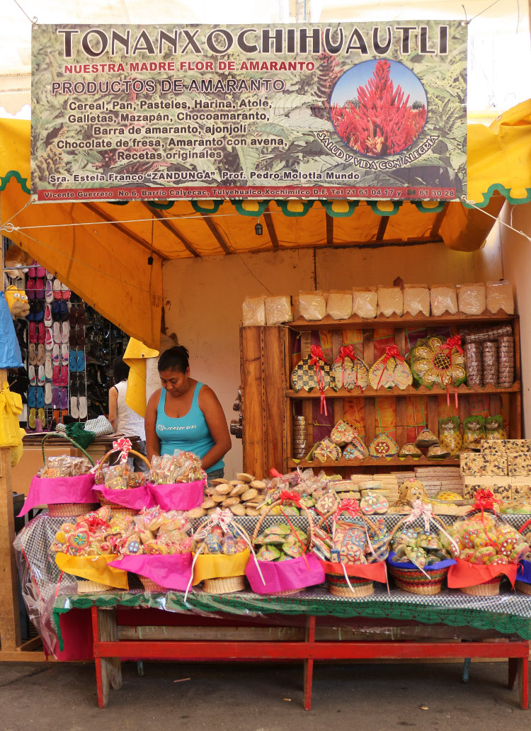 Un local de la Feria del Amaranto