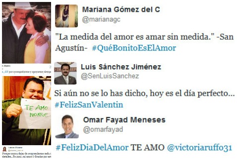 Desean políticos “Feliz Día del Amor y la Amistad”. 