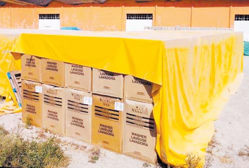 Los enseres y aparatos electrodomésticos fueron enviados para los damnificados de la tormenta tropical.