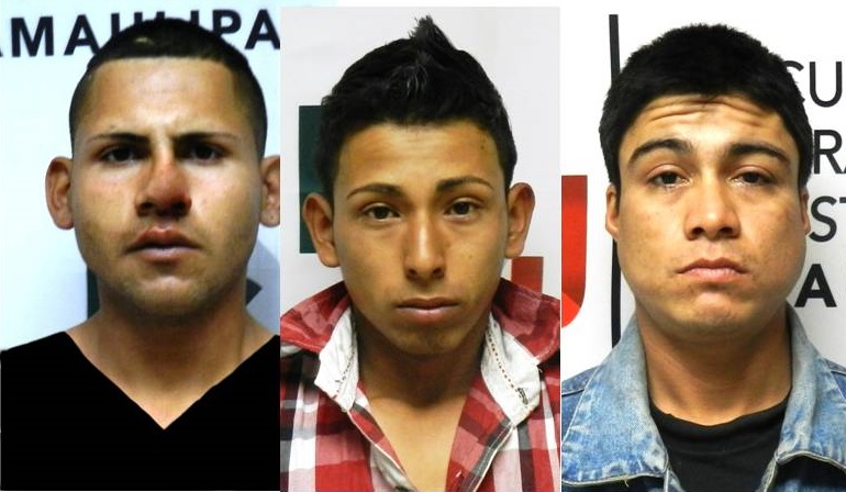 David Emmanuel Zapata Flores, Luis Angel Sebastián González y Alfredo Turrubiates Castillo.