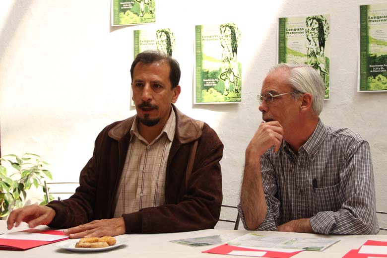 Roberto Quintero y Gerardo Muñóz de Unidad Poblana de Culuras Populares e Indígenas.