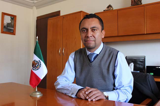 Félix Casiano Tlahque, alcalde de Cuautlancingo.