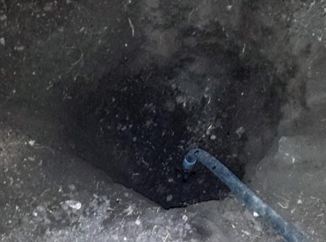 Los ladrones extraían el combustible de dos tomas distintas.