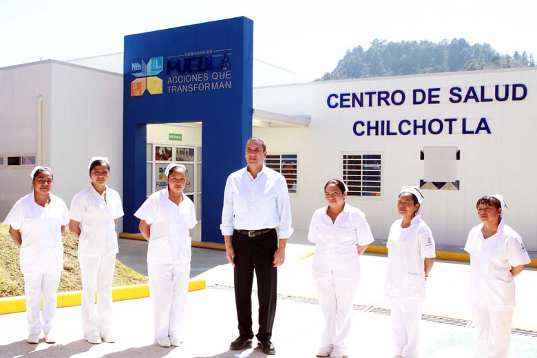 Entregan centro de salud en el municipio de Chilchotla.
