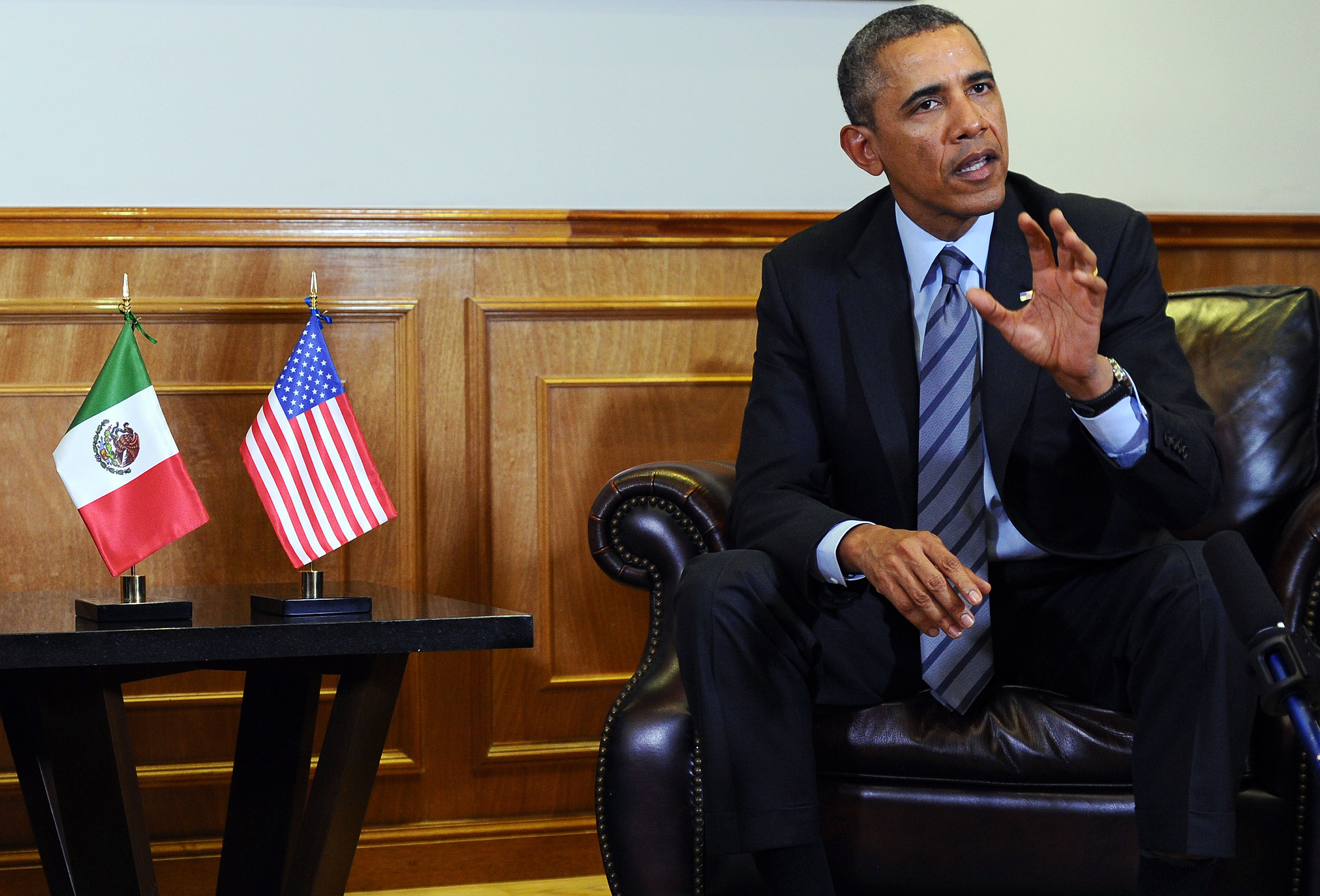 Obama, en el Palacio de Gobierno del Estado de México, en Toluca
