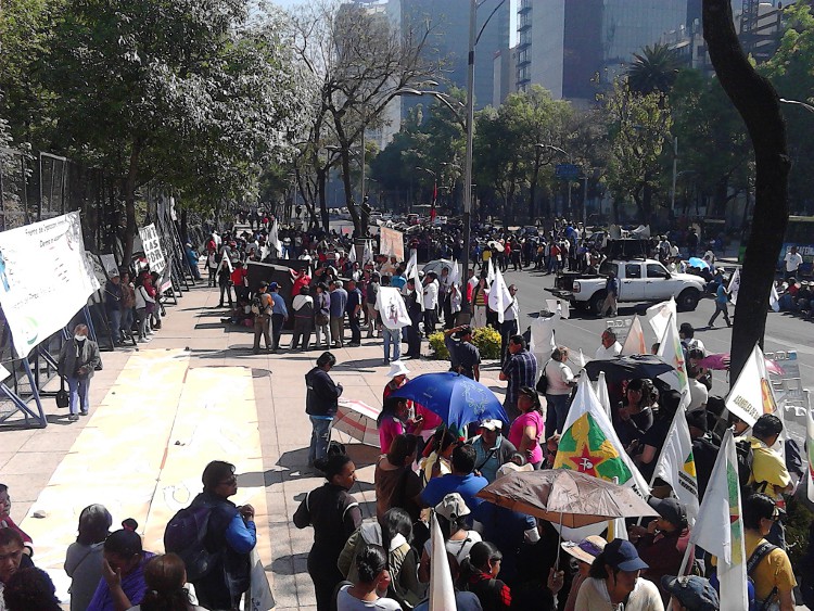 Se trata de miembros del SME, la CNTE y mineros