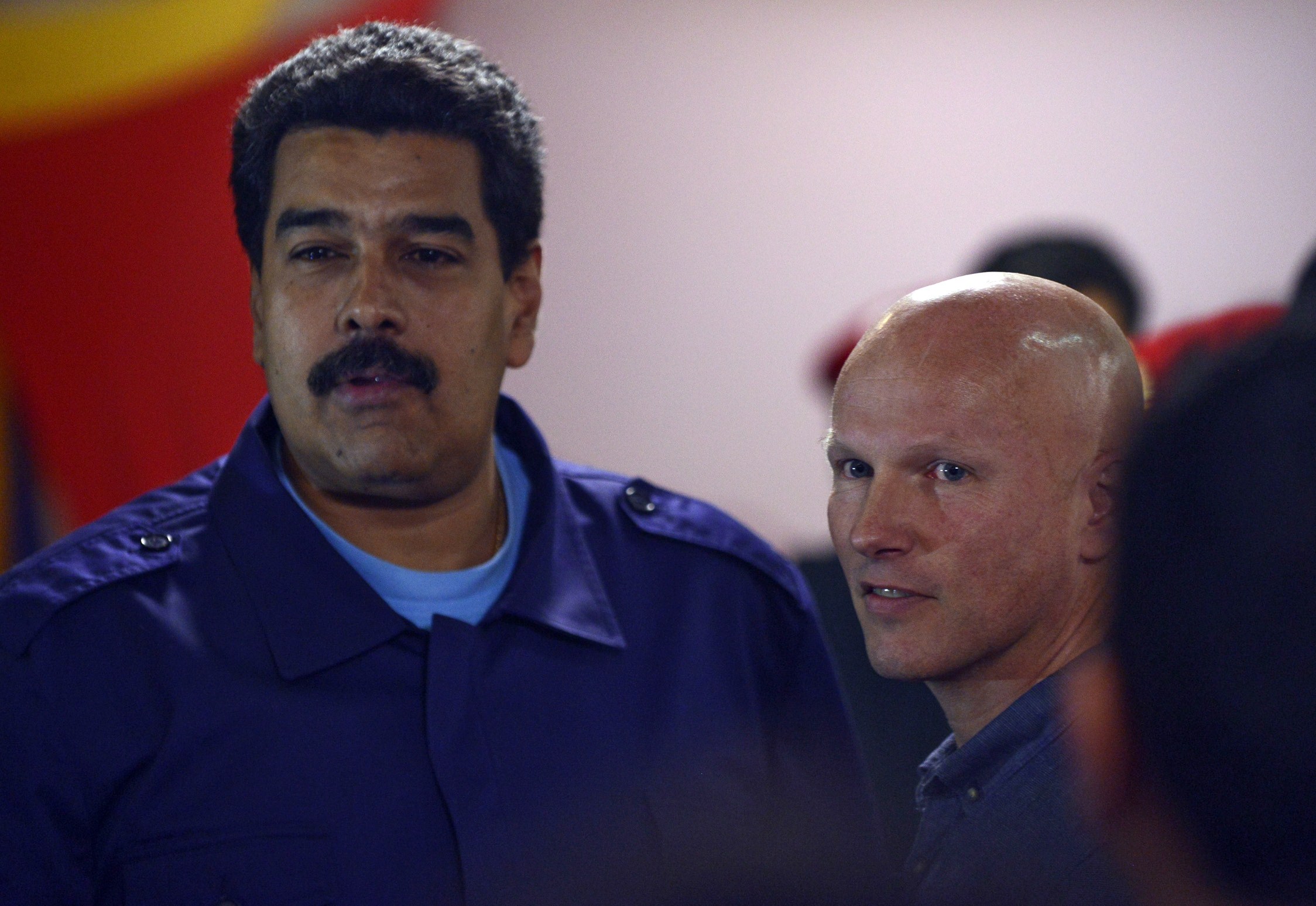 Nicolás Maduro, a su llegada a la rueda de prensa en Caracas