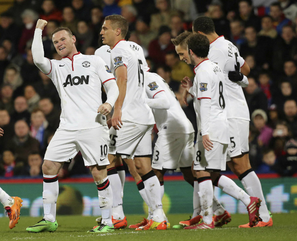 Celebración del Manchester United en el Selhurst Park