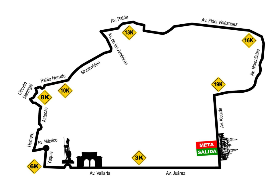 Las vialidades se irán reabriendo conforme vaya avanzando el contingente de participantes del Medio Maratón Guadalajara.