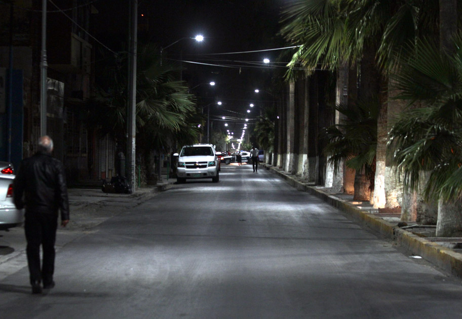 Así se ve ya la avenida Morelos de Torreón. 