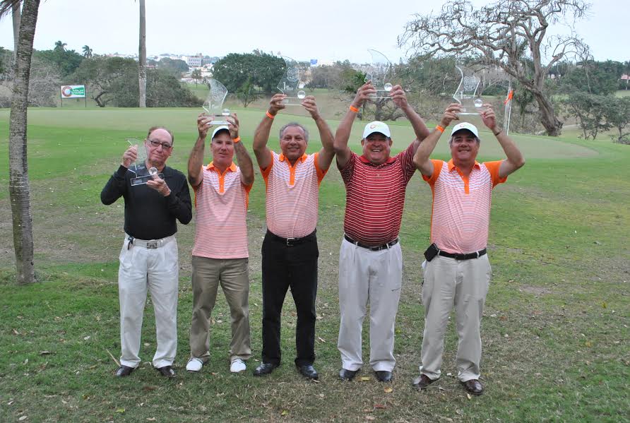 Armando Moses, Arnoldo García, Víctor Gutiérrez, Carlos Gutiérrez y Joaquín Cárdenas, los triunfadores