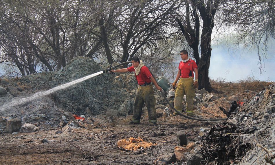Se requirió el agua de seis pipas y dos motobombas de Bomberos.