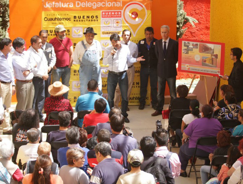Entrega del Centro de Artes y Oficios en Tepito, que se construyó en un espacio público que fue recuperado.