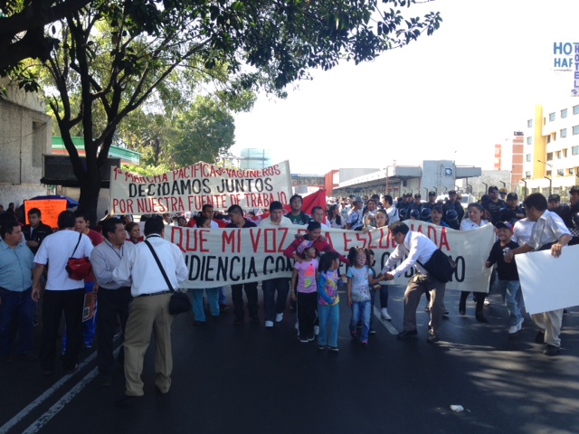 Protestas de vagoneros en la Ciudad de México