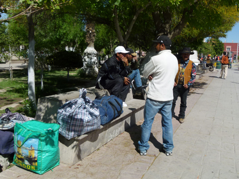 Desde las 10:00 horas llegaron con sus familias a la plaza principal.