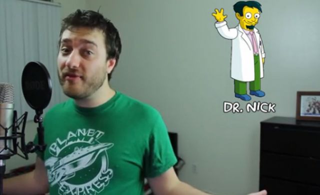 En tan solo 5 minutos, Brock Baker logró imitar a varios personajes de la serie animada, entre los que se encuentran Homero, Mr.Burns y Krusty, el pau