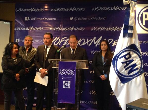  Marko Cortés informó que continúa el acopio de firmas en respaldo al registro de Gustavo Madero.