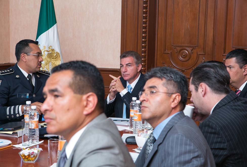 Primera reunión del gabinete de seguridad del municipio de Puebla.