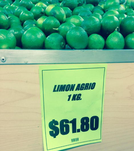 Hay entidades en donde el limón rebasó los 60 pesos por kilo.