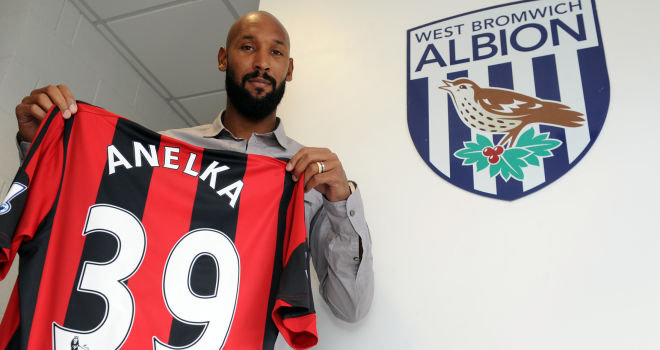 Anelka con la playera West Bromwich Albion