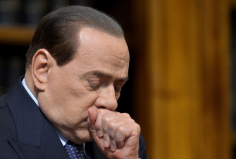 Berlusconi, durante una conferencia de prensa en el Senado el 25 de mayo de 2012, en Roma