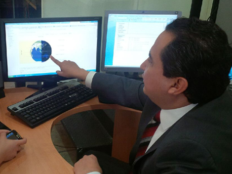 Abimael Salas, meteorólogo de Notivox TV. 