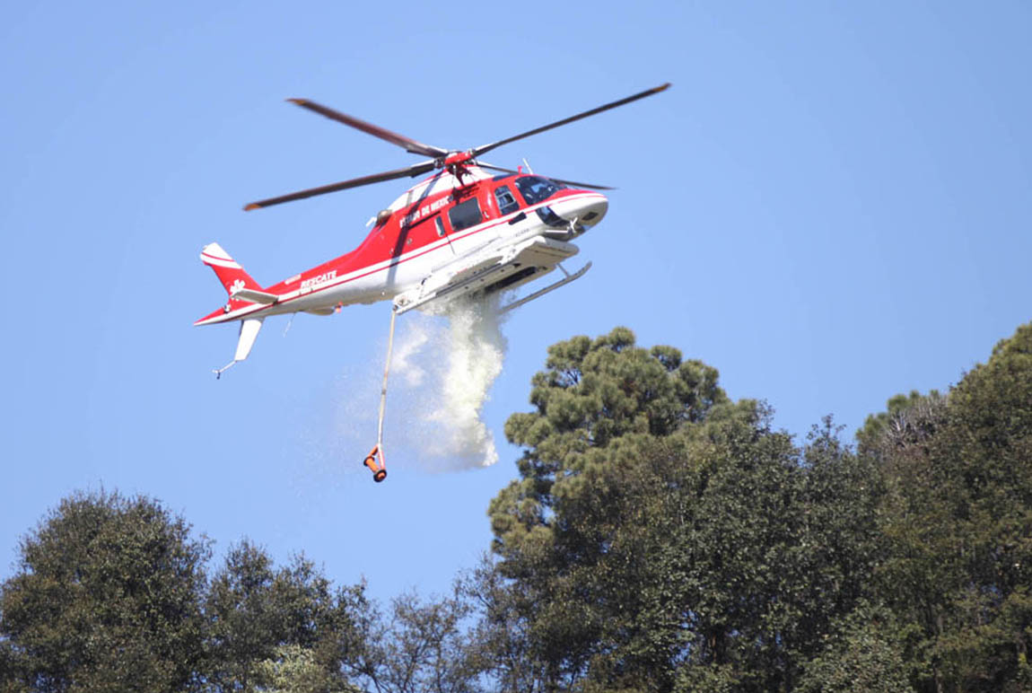 Un helicóptero del Grupo Relámpagos lo llevó a Toluca.