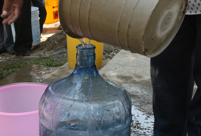apartaron agua para las necesidades básicas.