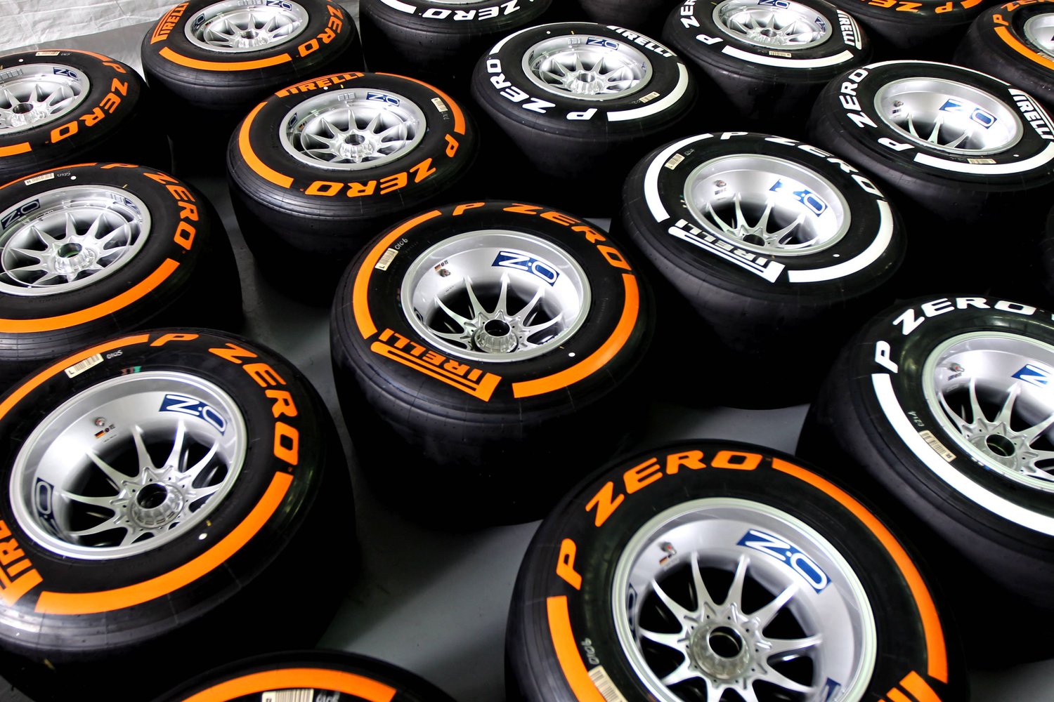 Neumaticos Pireli PZero Naranja y blancos 