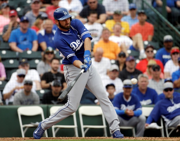 Scott Van Slyke, jugador de los Dodgers de Los Ángeles