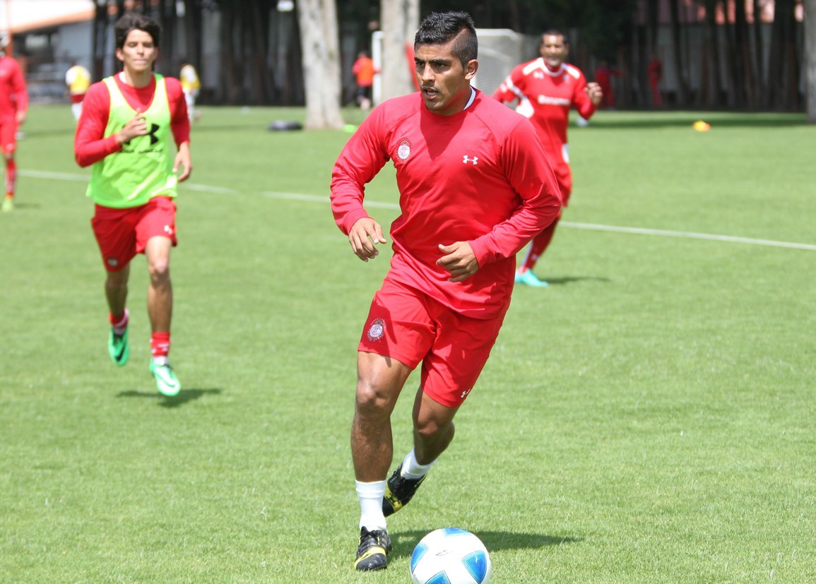 Miguel Ponce en el entrenamiento.