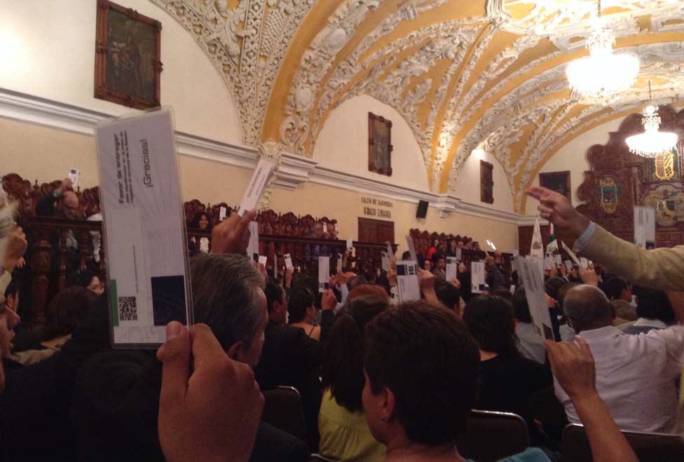 Sesión del Consejo Universitario.