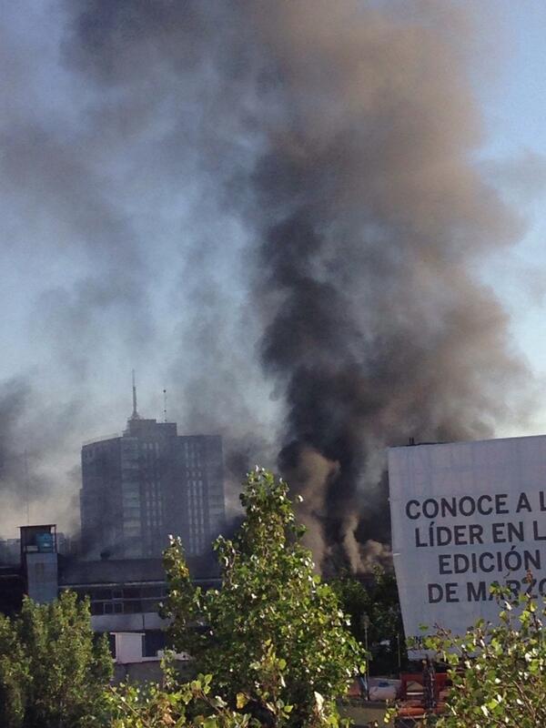El incendio provocó la movilización de los cuerpo de emergencia