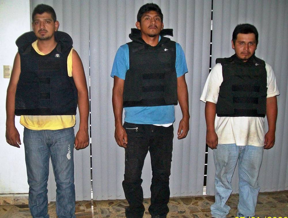 Detenidos como presuntos responsables. 